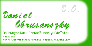 daniel obrusanszky business card